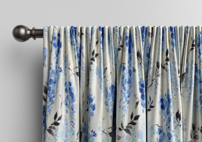 Wisteria Silk, Ink Blue - Made to Measure Curtains - Image 9